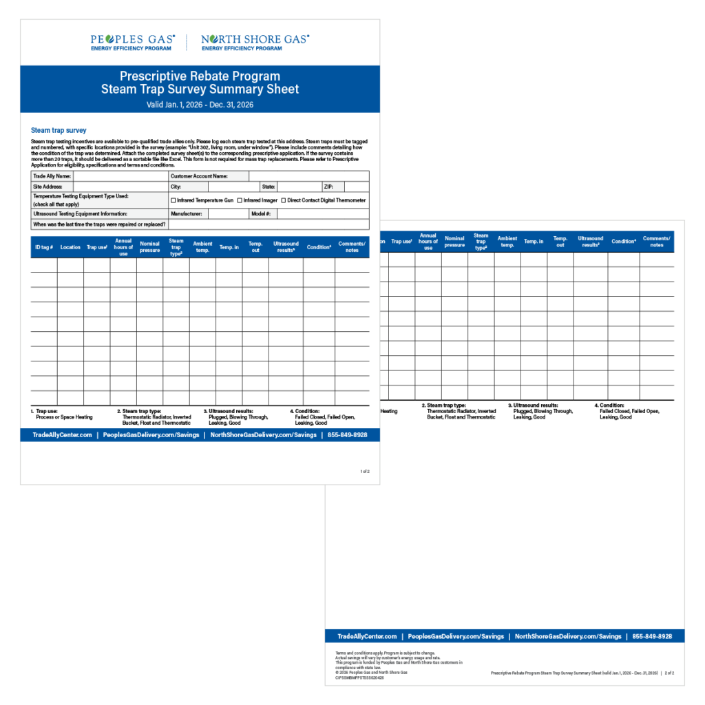 Prescriptive Rebate Program Steam Trap Survey Summary Sheet product-img_is-prescriptive-rebate-program-steam-trap-survey-summary-sheet